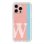 スリムプロテクションプレミアムケース with MagSafe［ オリジナル - initial color line - W pink ］