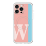 スリムプロテクションプレミアムケース with MagSafe［ オリジナル - initial color line - W pink ］