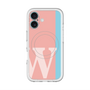 スリムプロテクションプレミアムケース with MagSafe［ オリジナル - initial color line - W pink ］