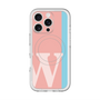 スリムプロテクションプレミアムケース with MagSafe［ オリジナル - initial color line - W pink ］