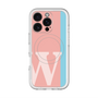 スリムプロテクションプレミアムケース with MagSafe［ オリジナル - initial color line - W pink ］