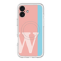 スリムプロテクションプレミアムケース with MagSafe［ オリジナル - initial color line - W pink ］
