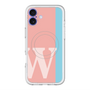 スリムプロテクションプレミアムケース with MagSafe［ オリジナル - initial color line - W pink ］