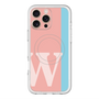 スリムプロテクションプレミアムケース with MagSafe［ オリジナル - initial color line - W pink ］