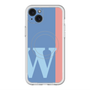 スリムプロテクションプレミアムケース with MagSafe［ オリジナル - initial color line - W blue ］