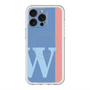 スリムプロテクションプレミアムケース with MagSafe［ オリジナル - initial color line - W blue ］