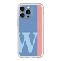 スリムプロテクションプレミアムケース with MagSafe［ オリジナル - initial color line - W blue ］