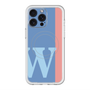 スリムプロテクションプレミアムケース with MagSafe［ オリジナル - initial color line - W blue ］