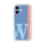 スリムプロテクションプレミアムケース with MagSafe［ オリジナル - initial color line - W blue ］