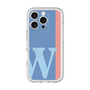 スリムプロテクションプレミアムケース with MagSafe［ オリジナル - initial color line - W blue ］