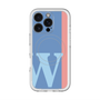 スリムプロテクションプレミアムケース with MagSafe［ オリジナル - initial color line - W blue ］