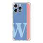 スリムプロテクションプレミアムケース with MagSafe［ オリジナル - initial color line - W blue ］