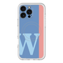 スリムプロテクションプレミアムケース with MagSafe［ オリジナル - initial color line - W blue ］