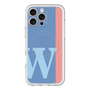 スリムプロテクションプレミアムケース with MagSafe［ オリジナル - initial color line - W blue ］