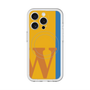スリムプロテクションプレミアムケース with MagSafe［ オリジナル - initial color line - W orange ］