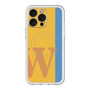 スリムプロテクションプレミアムケース with MagSafe［ オリジナル - initial color line - W orange ］