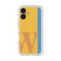 スリムプロテクションプレミアムケース with MagSafe［ オリジナル - initial color line - W orange ］