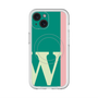 スリムプロテクションプレミアムケース with MagSafe［ オリジナル - initial color line - W green ］