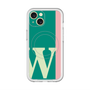 スリムプロテクションプレミアムケース with MagSafe［ オリジナル - initial color line - W green ］