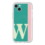 スリムプロテクションプレミアムケース with MagSafe［ オリジナル - initial color line - W green ］