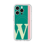 スリムプロテクションプレミアムケース with MagSafe［ オリジナル - initial color line - W green ］