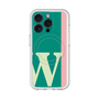 スリムプロテクションプレミアムケース with MagSafe［ オリジナル - initial color line - W green ］