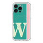スリムプロテクションプレミアムケース with MagSafe［ オリジナル - initial color line - W green ］