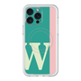 スリムプロテクションプレミアムケース with MagSafe［ オリジナル - initial color line - W green ］