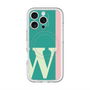 スリムプロテクションプレミアムケース with MagSafe［ オリジナル - initial color line - W green ］