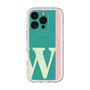 スリムプロテクションプレミアムケース with MagSafe［ オリジナル - initial color line - W green ］