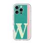 スリムプロテクションプレミアムケース with MagSafe［ オリジナル - initial color line - W green ］