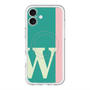 スリムプロテクションプレミアムケース with MagSafe［ オリジナル - initial color line - W green ］