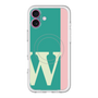 スリムプロテクションプレミアムケース with MagSafe［ オリジナル - initial color line - W green ］