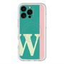 スリムプロテクションプレミアムケース with MagSafe［ オリジナル - initial color line - W green ］