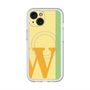 スリムプロテクションプレミアムケース with MagSafe［ オリジナル - initial color line - W yellow ］