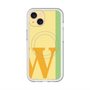 スリムプロテクションプレミアムケース with MagSafe［ オリジナル - initial color line - W yellow ］