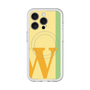 スリムプロテクションプレミアムケース with MagSafe［ オリジナル - initial color line - W yellow ］
