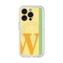 スリムプロテクションプレミアムケース with MagSafe［ オリジナル - initial color line - W yellow ］
