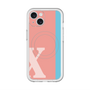 スリムプロテクションプレミアムケース with MagSafe［ オリジナル - initial color line - X pink ］
