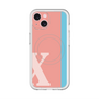 スリムプロテクションプレミアムケース with MagSafe［ オリジナル - initial color line - X pink ］