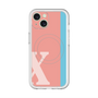 スリムプロテクションプレミアムケース with MagSafe［ オリジナル - initial color line - X pink ］