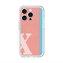スリムプロテクションプレミアムケース with MagSafe［ オリジナル - initial color line - X pink ］
