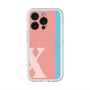 スリムプロテクションプレミアムケース with MagSafe［ オリジナル - initial color line - X pink ］