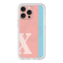 スリムプロテクションプレミアムケース with MagSafe［ オリジナル - initial color line - X pink ］