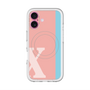 スリムプロテクションプレミアムケース with MagSafe［ オリジナル - initial color line - X pink ］