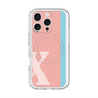 スリムプロテクションプレミアムケース with MagSafe［ オリジナル - initial color line - X pink ］