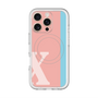 スリムプロテクションプレミアムケース with MagSafe［ オリジナル - initial color line - X pink ］