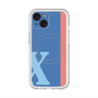 スリムプロテクションプレミアムケース with MagSafe［ オリジナル - initial color line - X blue ］