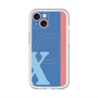 スリムプロテクションプレミアムケース with MagSafe［ オリジナル - initial color line - X blue ］