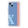 スリムプロテクションプレミアムケース with MagSafe［ オリジナル - initial color line - X blue ］